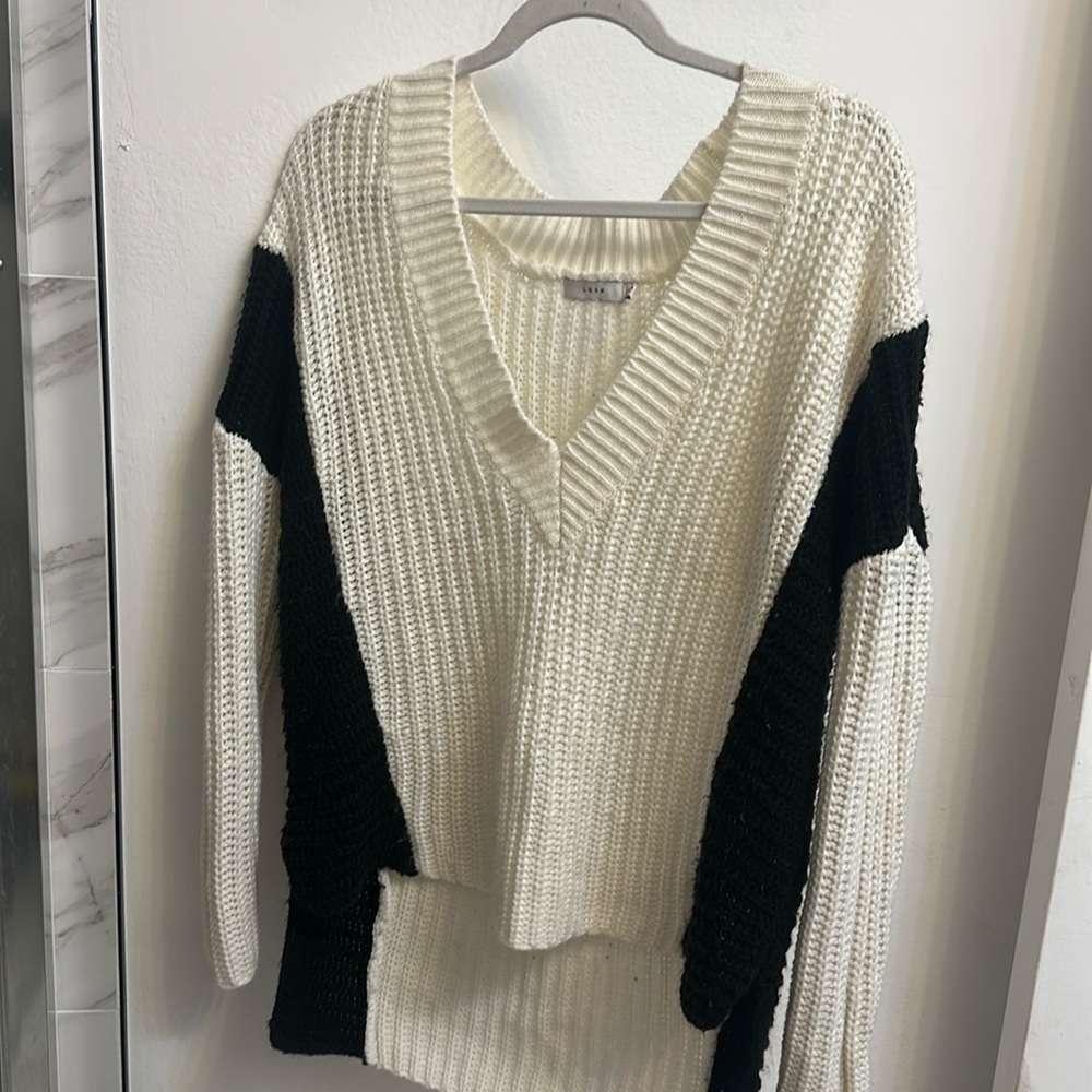 Oversized color block knit